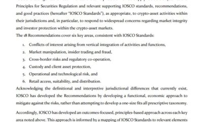 Global securities body IOSCO unveils crypto regulatory framework proposals