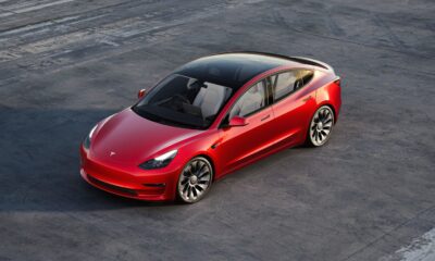 red Tesla Model3